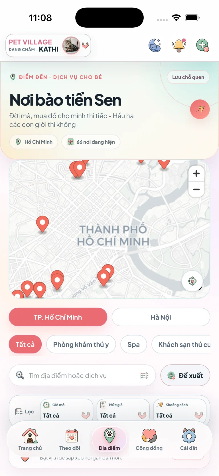 Ảnh chụp thật màn hình Địa điểm PetVillage